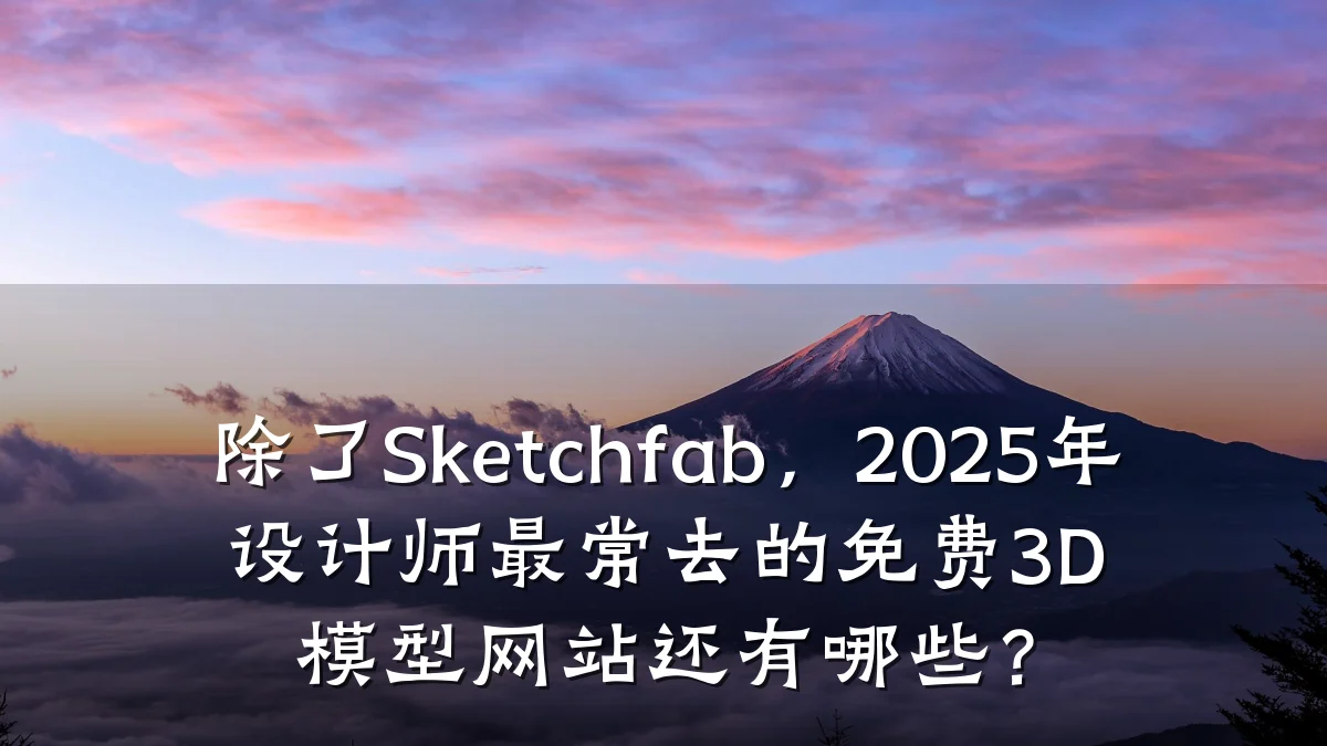 除了Sketchfab，2025年设计师最常去的免费3D模型网站还有哪些？