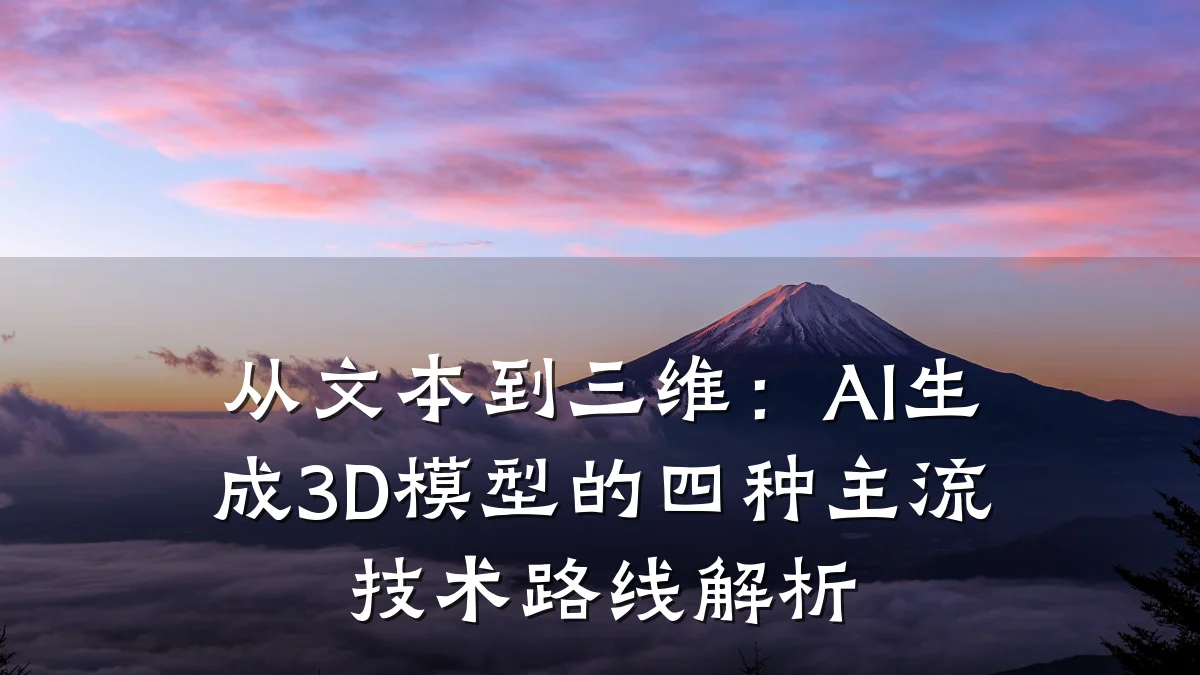 从文本到三维:AI生成3D模型的四种主流技术路线解析