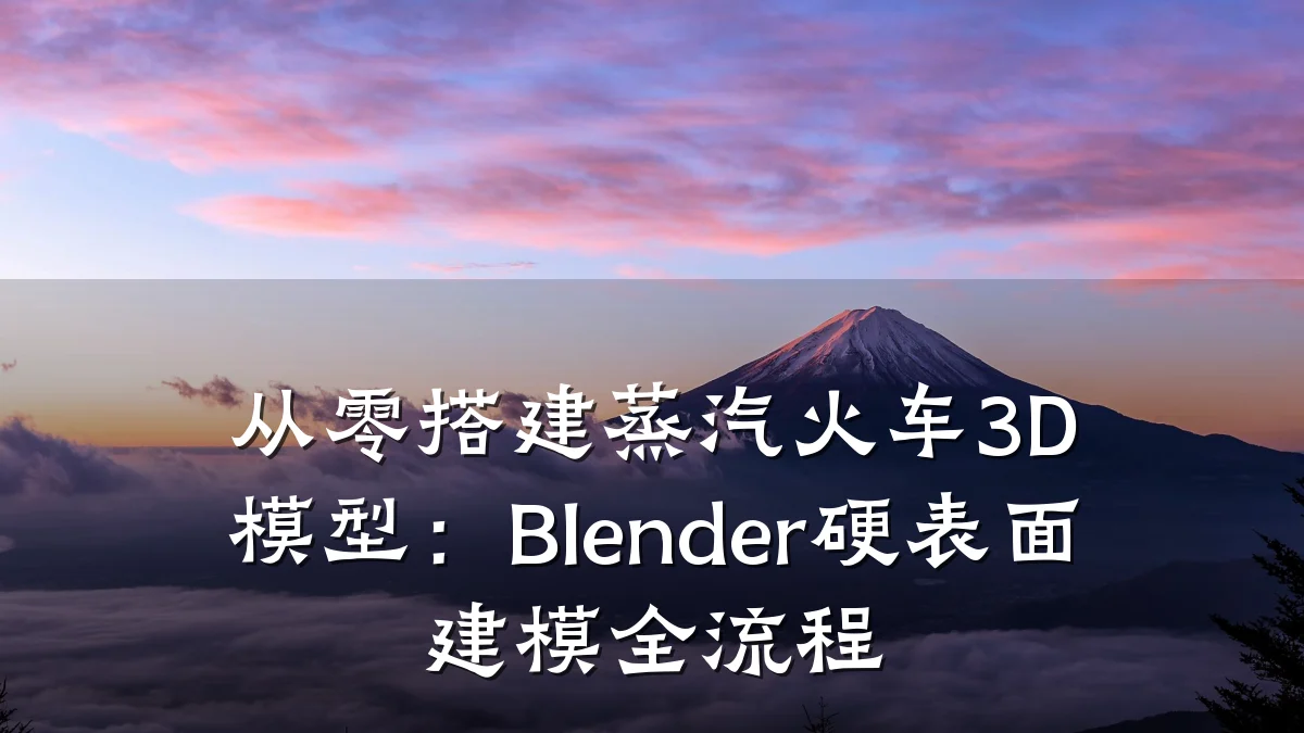 从零搭建蒸汽火车3D模型:Blender硬表面建模全流程