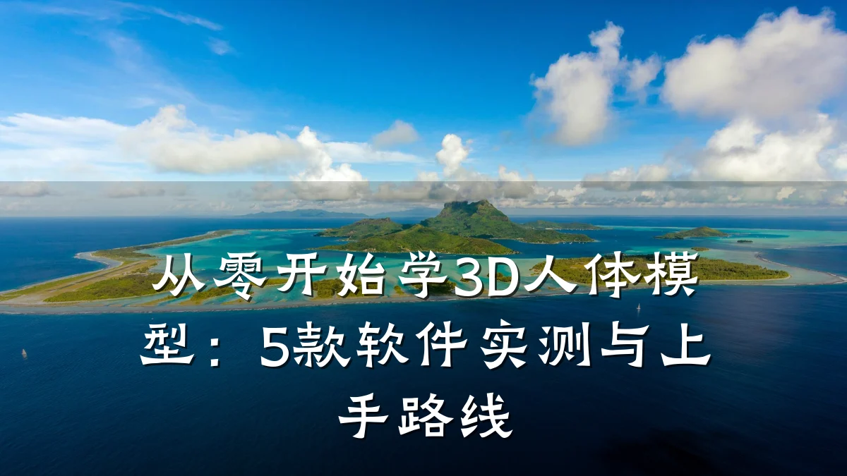 从零开始学3D人体模型:5款软件实测与上手路线