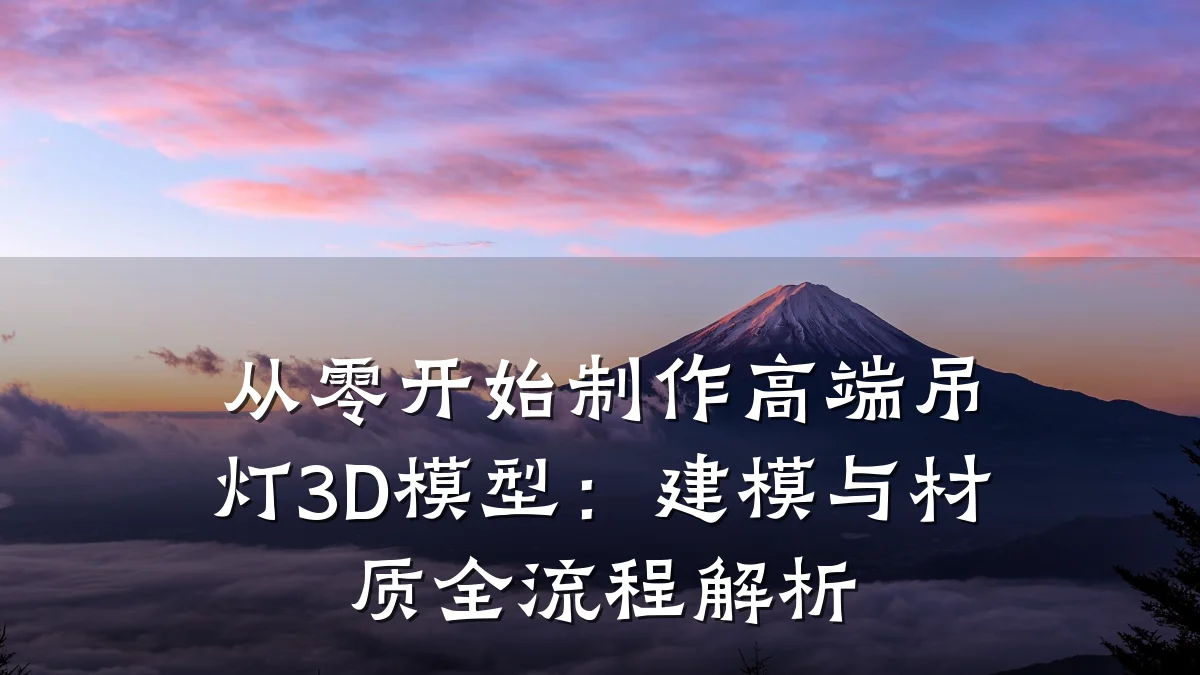 从零开始制作高端吊灯3D模型：建模与材质全流程解析