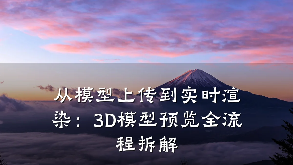 从模型上传到实时渲染:3D模型预览全流程拆解