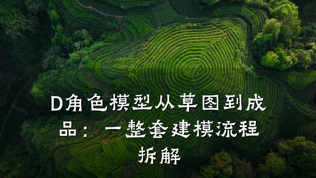 D角色模型从草图到成品：一整套建模流程拆解