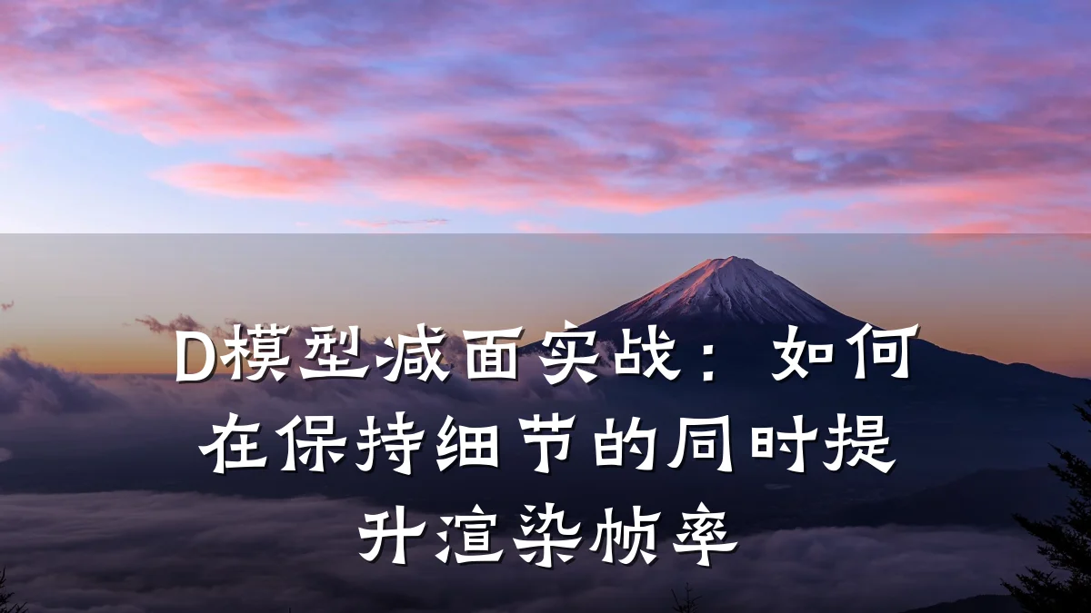 D模型减面实战:如何在保持细节的同时提升渲染帧率