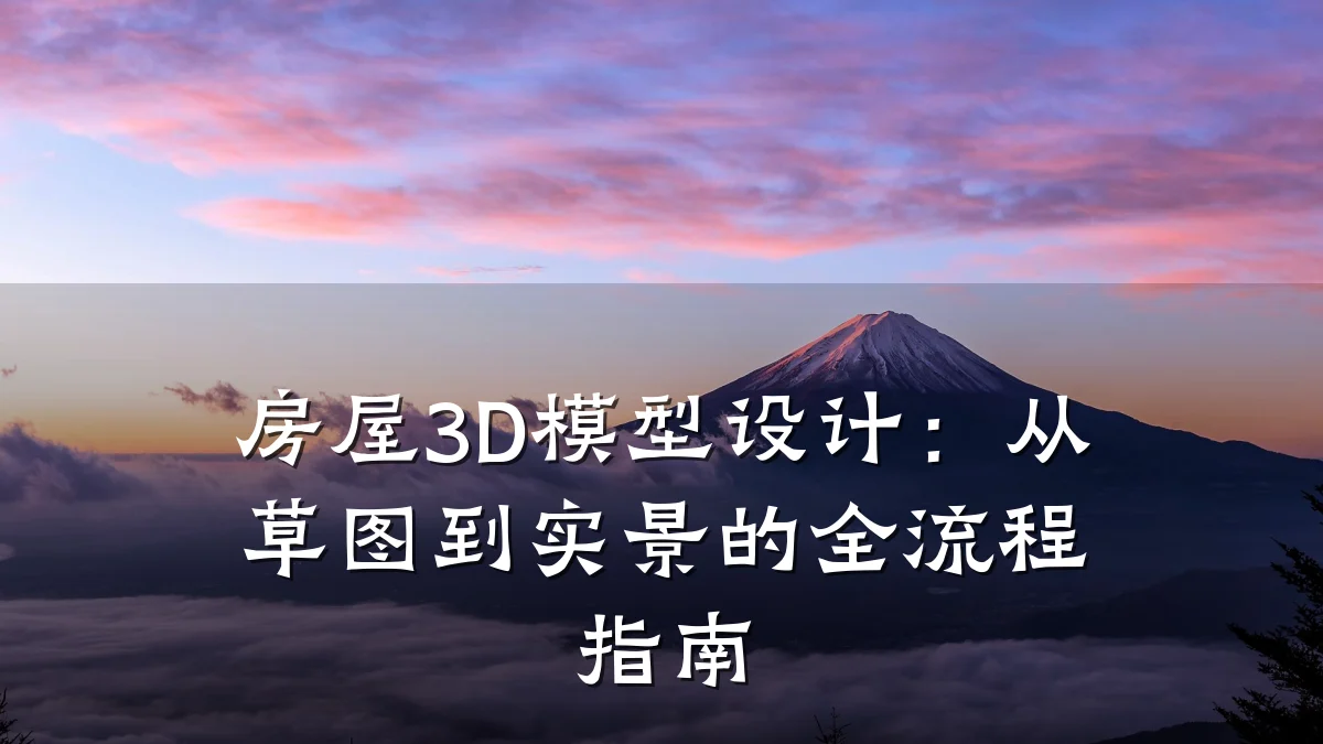 房屋3D模型设计:从草图到实景的全流程指南