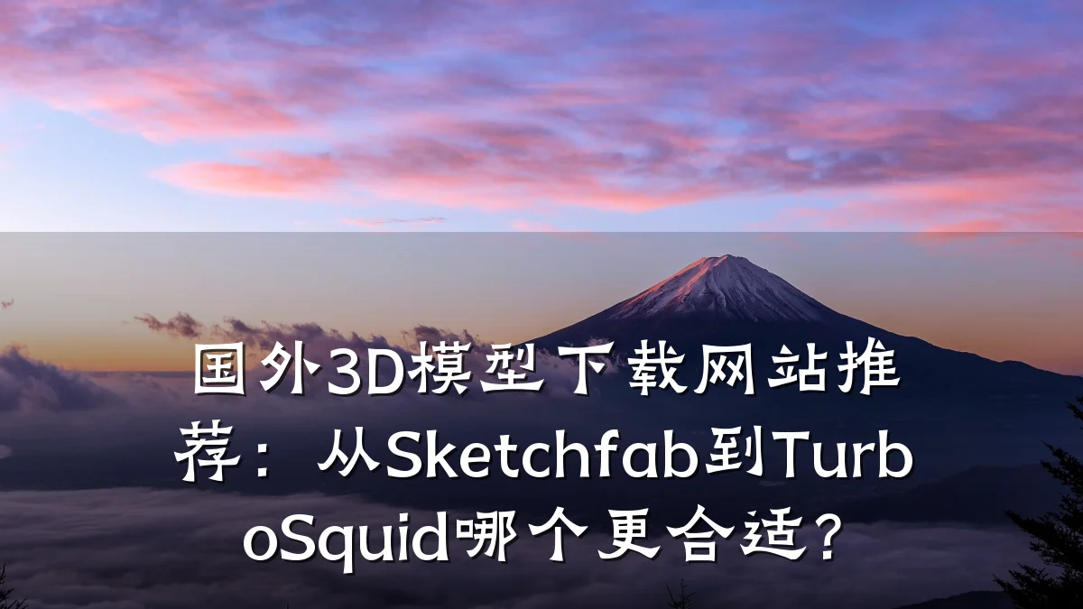 国外3D模型下载网站推荐：从Sketchfab到TurboSquid哪个更合适？