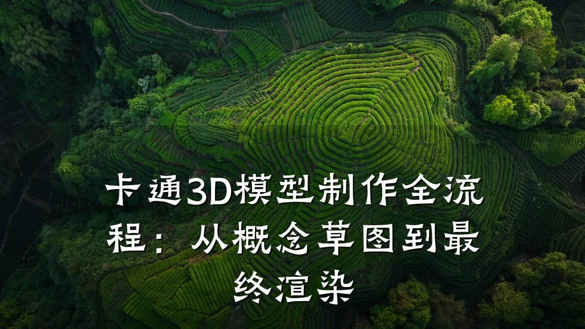 卡通3D模型制作全流程:从概念草图到最终渲染