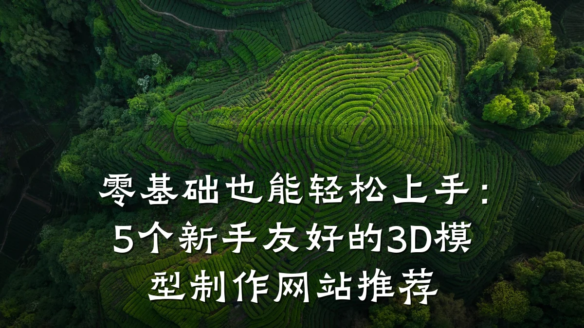 零基础也能轻松上手:5个新手友好的3D模型制作网站推荐