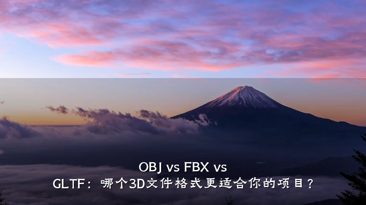 OBJ vs FBX vs GLTF:哪个3D文件格式更适合你的项目?
