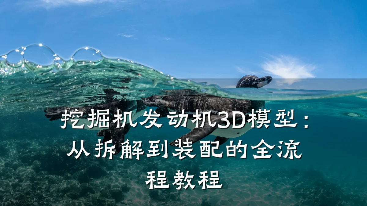 挖掘机发动机3D模型：从拆解到装配的全流程教程