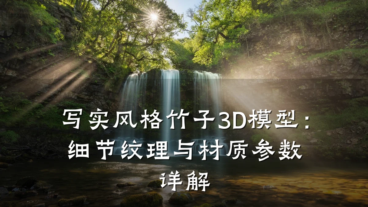 写实风格竹子3D模型:细节纹理与材质参数详解
