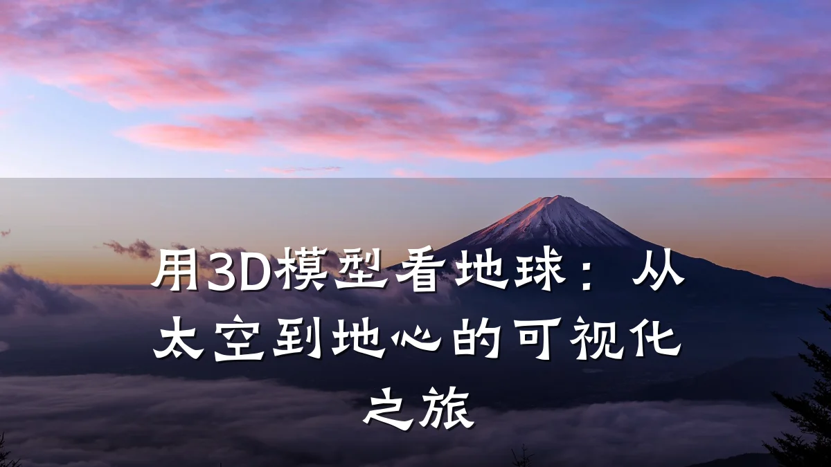 用3D模型看地球：从太空到地心的可视化之旅