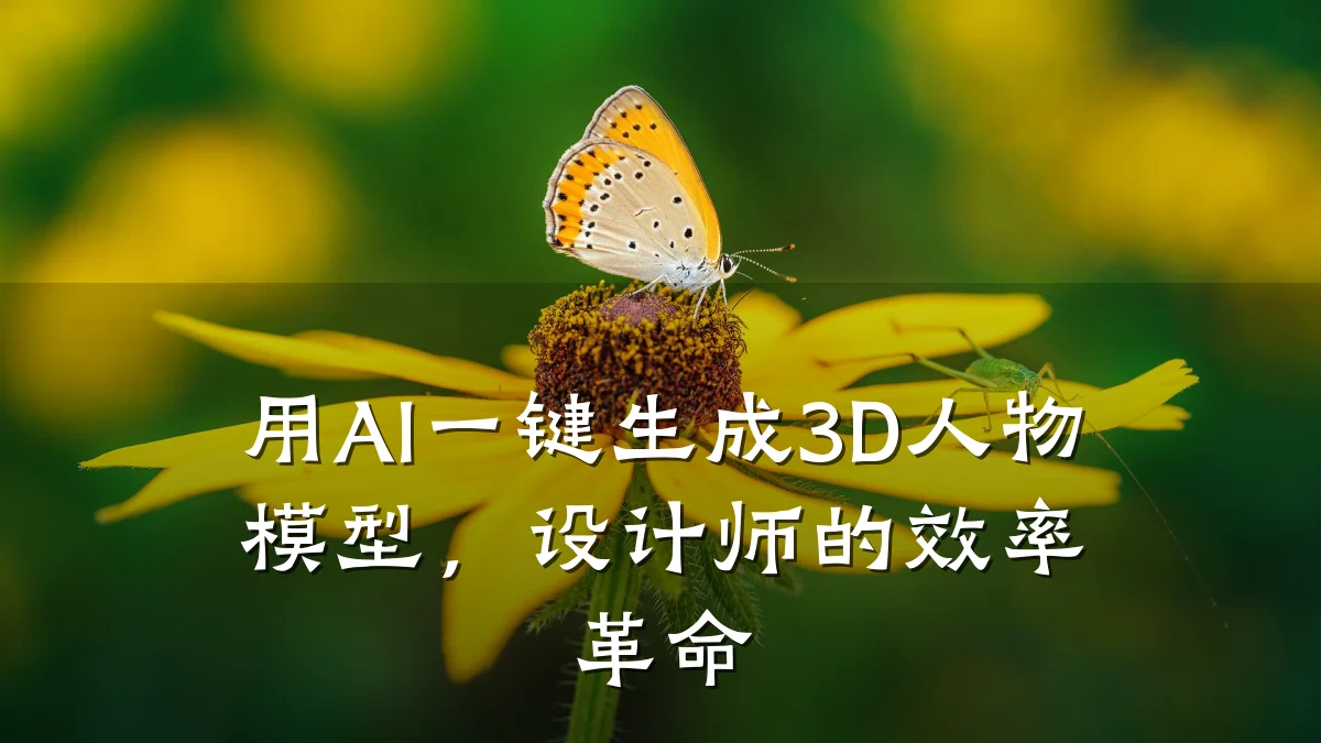 用AI一键生成3D人物模型，设计师的效率革命