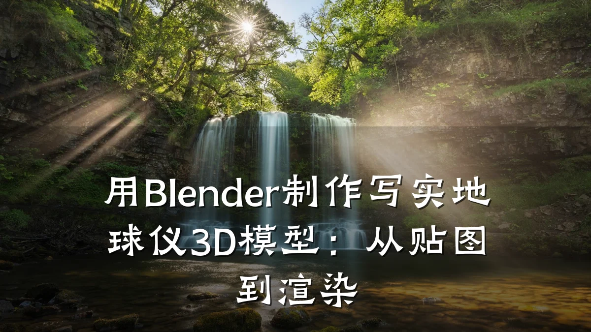 用Blender制作写实地球仪3D模型:从贴图到渲染