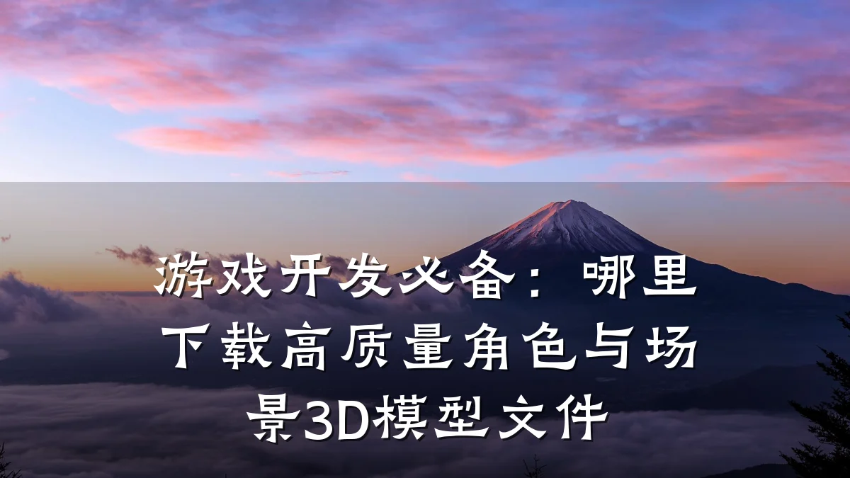 游戏开发必备:哪里下载高质量角色与场景3D模型文件