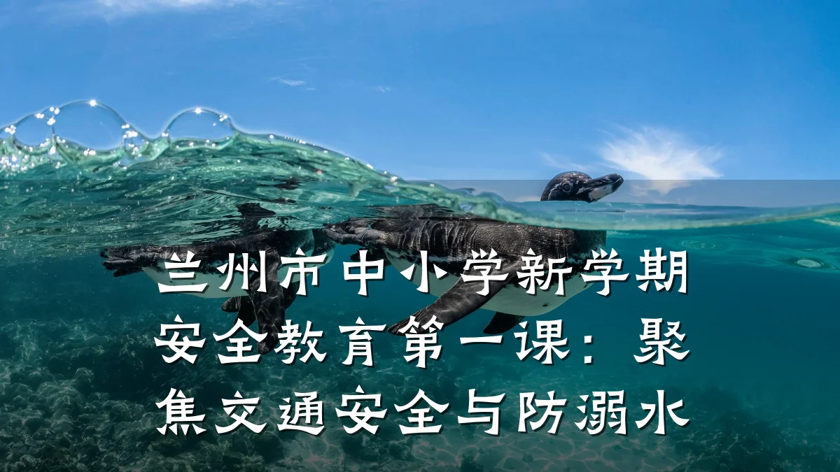 兰州市中小学新学期安全教育第一课:聚焦交通安全与防溺水